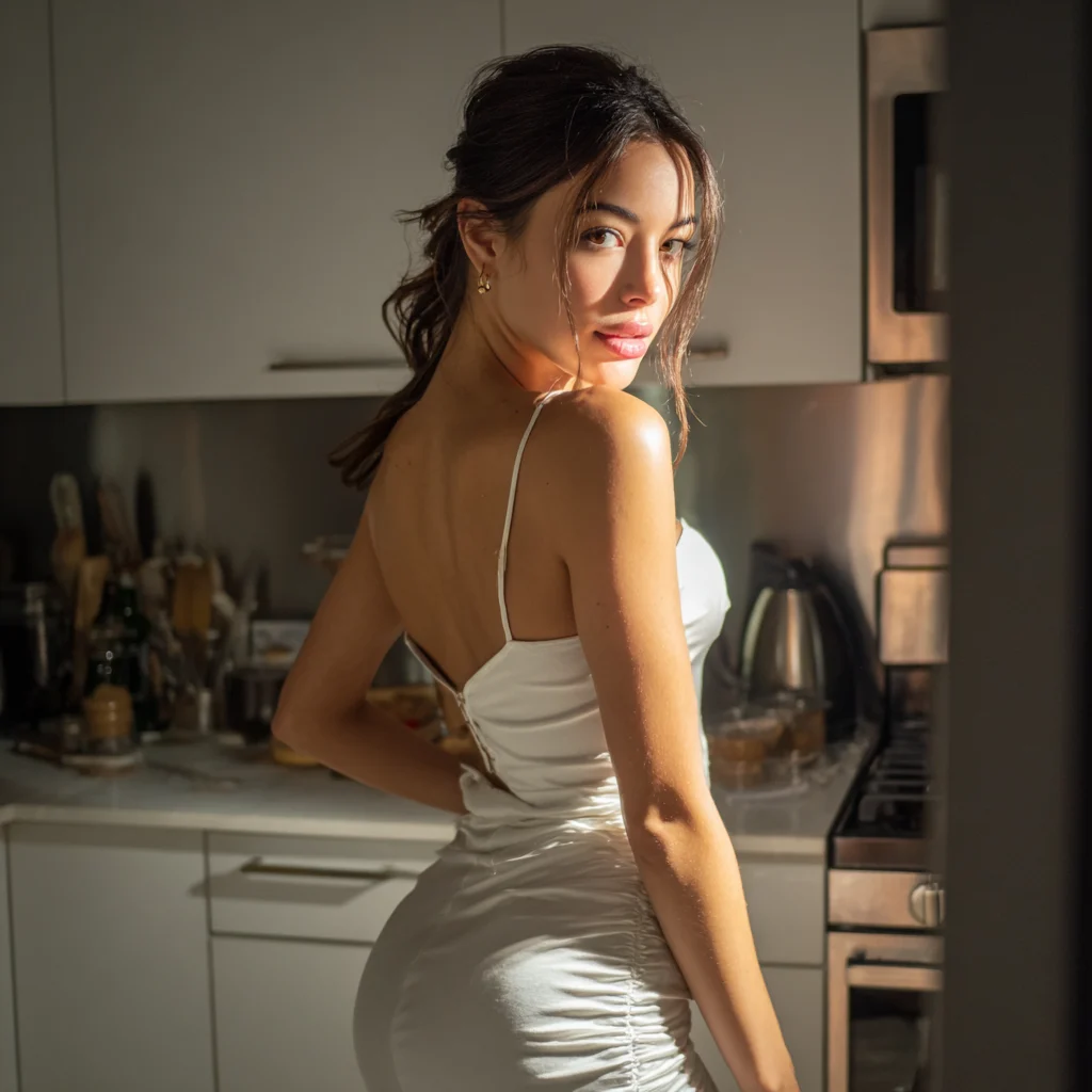 CamSoda AI generated portrait in soft evening light